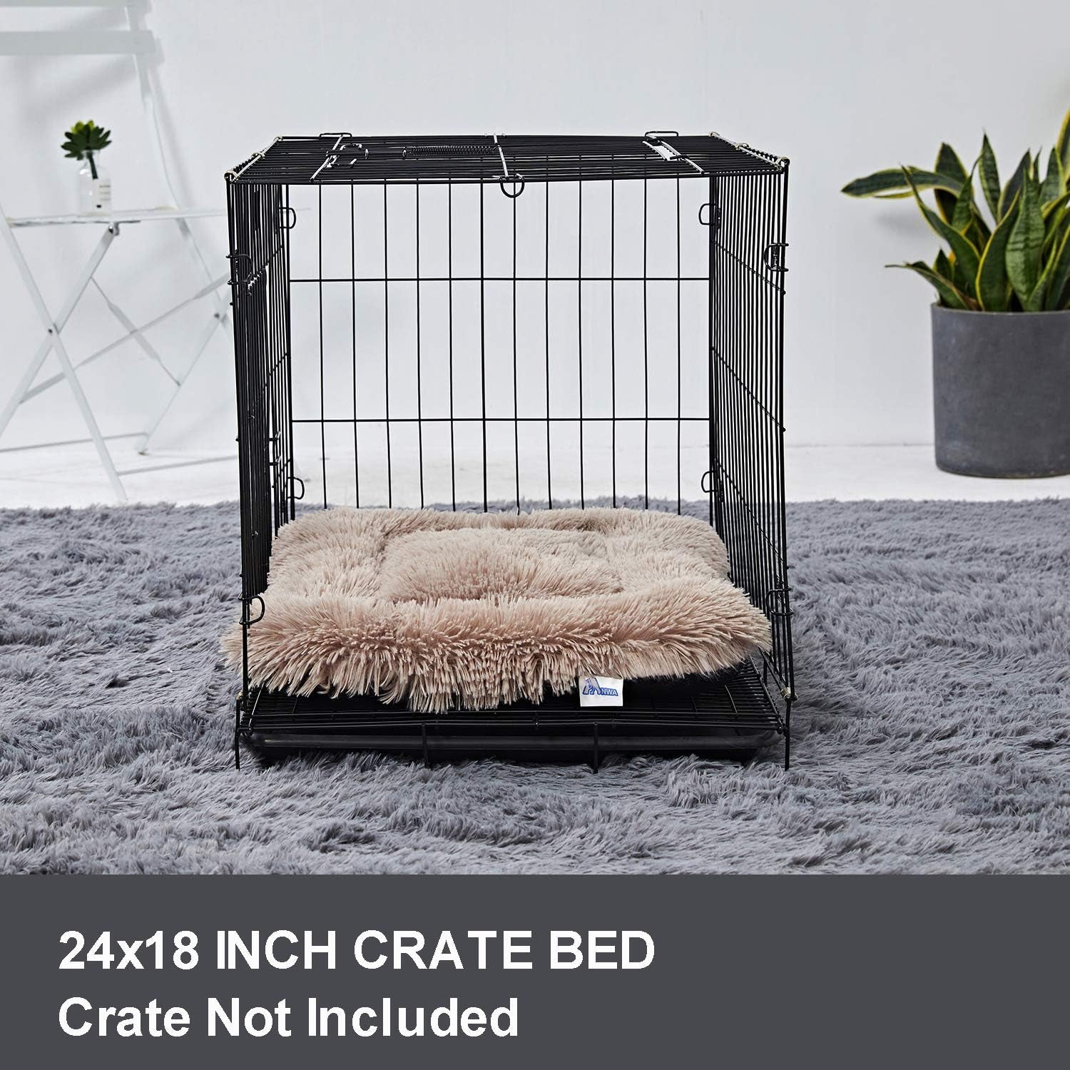 Puppy Bed for Small Dogs, Washable Crate Bed Cushion, 24 INCH