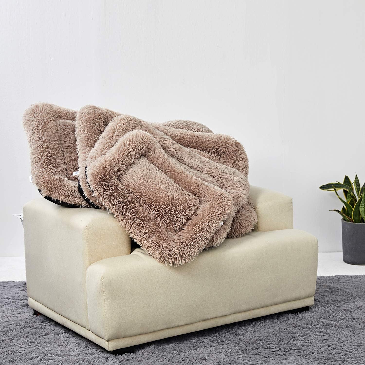 Puppy Bed for Small Dogs, Washable Crate Bed Cushion, 24 INCH
