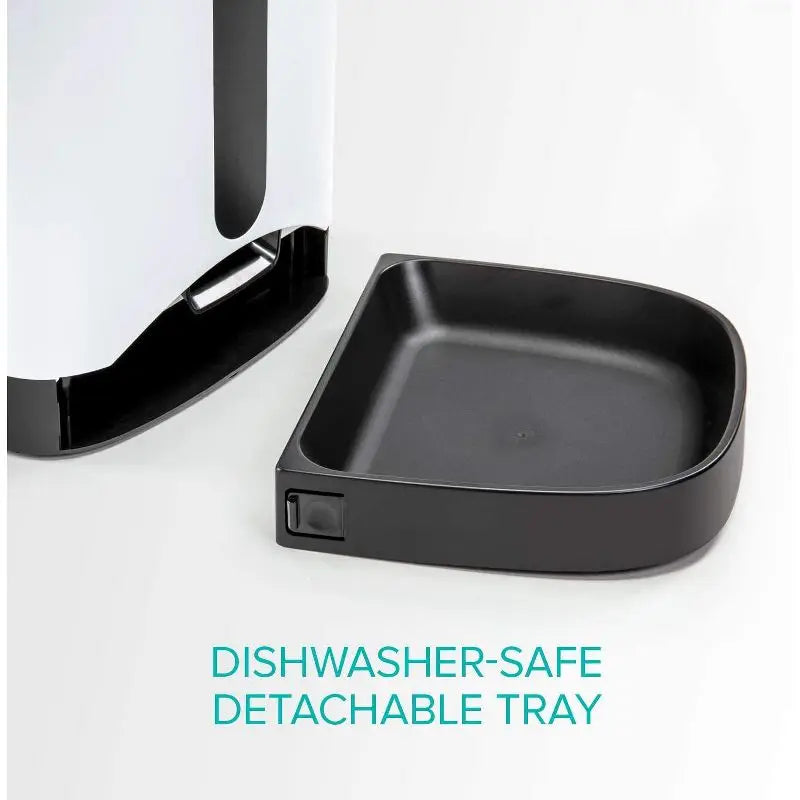Automatic Pet Feeder for Dogs Cats Programmable 4 Meals Voice Recording Portion Control Lockable Lid Dishwasher Safe